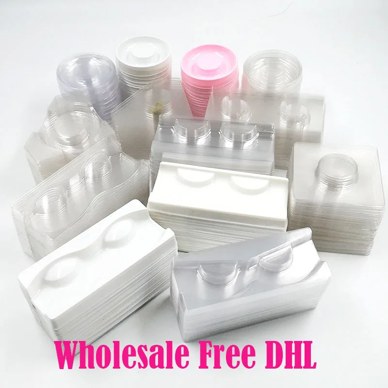 Оптовая продажа круглые лотки для ресниц пластиковый акриловый прозрачный лоток