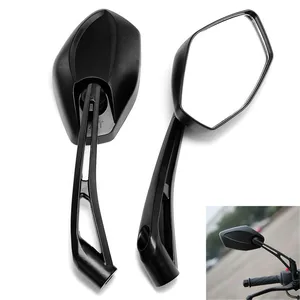 racing motocross rear view part black moto side mirror for honda kawasaki z750 z1000 zrx1100 zrx1200 mirror motorcycle rearview free global shipping