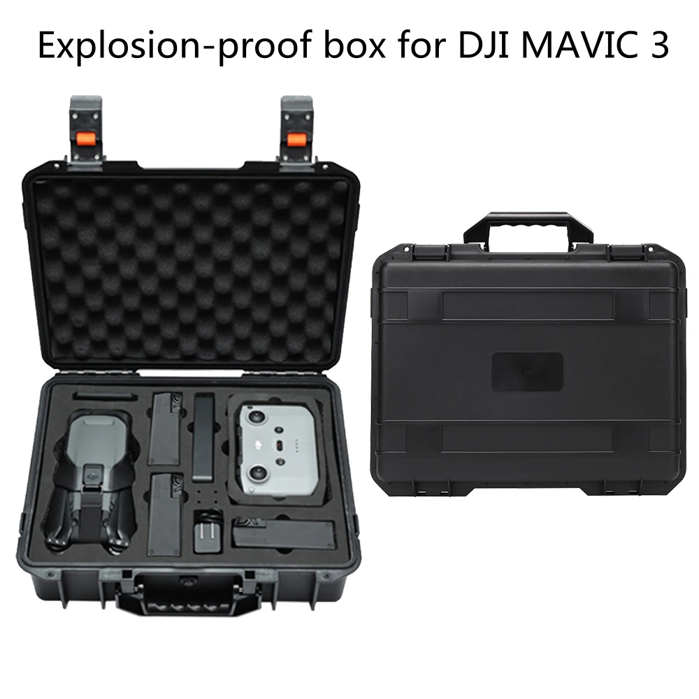 Waterproof Safety Box Explosion-Proof Box Handbag Outdoor Hard Shell Storage Box Suitable for DJI Mavic 3 Drone Accessories