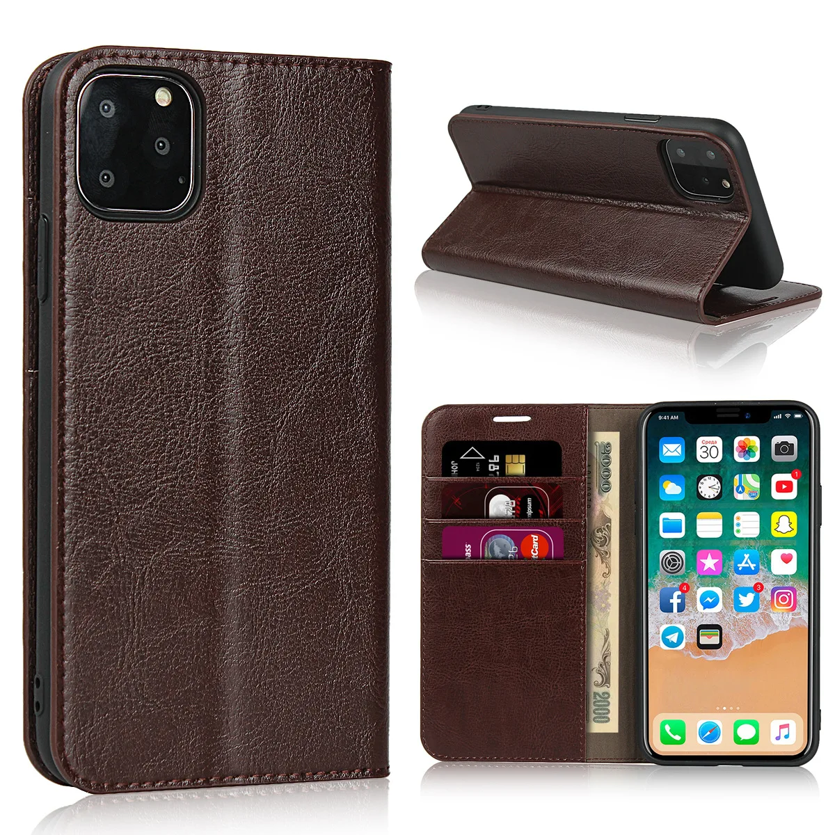Кожаный чехол в деловом стиле для Apple IPhone 11 Pro X XS Max XR 7 8 6S Plus с магнитной застежкой и