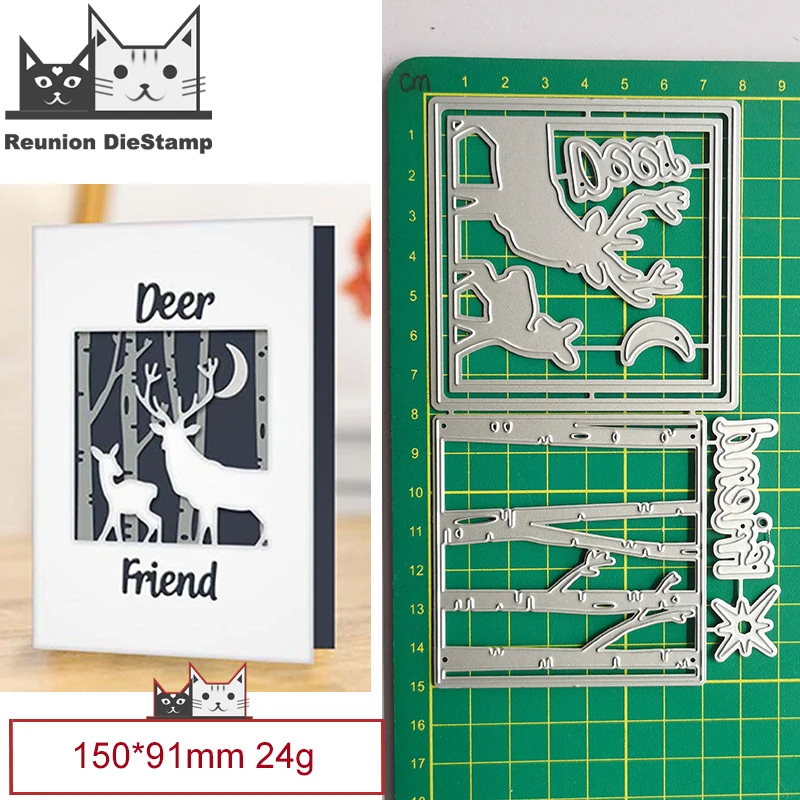 

Рождественский фон олени рамка металлические штампы декоративные Скрапбукинг стальное ремесло штампованная Тиснение Бумага карточные тр...