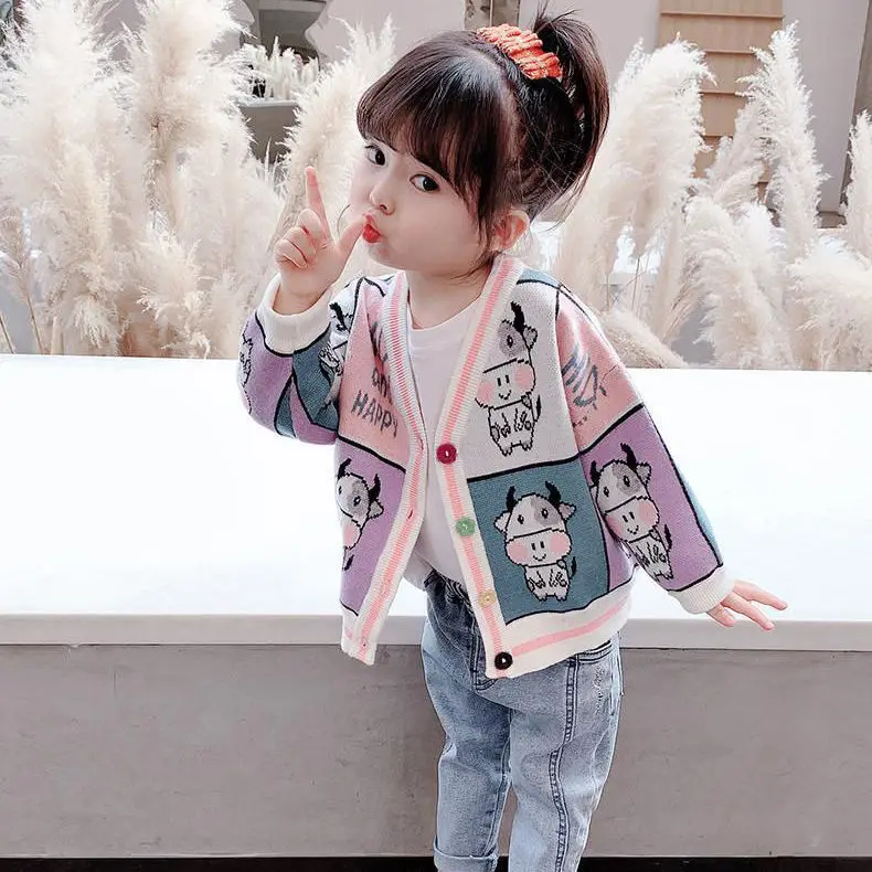 Su&eacute;ter C&aacute;rdigan para ni&ntilde;a, abrigo de moda para ni&ntilde;o, prendas de punto para beb&eacute;, ropa de oto&ntilde;o, novedad de primavera y oto&ntilde;o 2022-2
