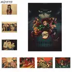 Постер из крафт-бумаги аниме серия рассекающий демонов, настенное украшение для дома, живопись 50,5x35 см