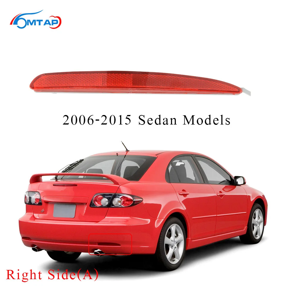 Отражатель заднего бампера Garnish противотуманная фара для Atenza Mazda 6 GG Sedan/Wagon 2002 2003 2004 2005 2006 2007 2008 - Цвет: RH-Sedan(06-15)