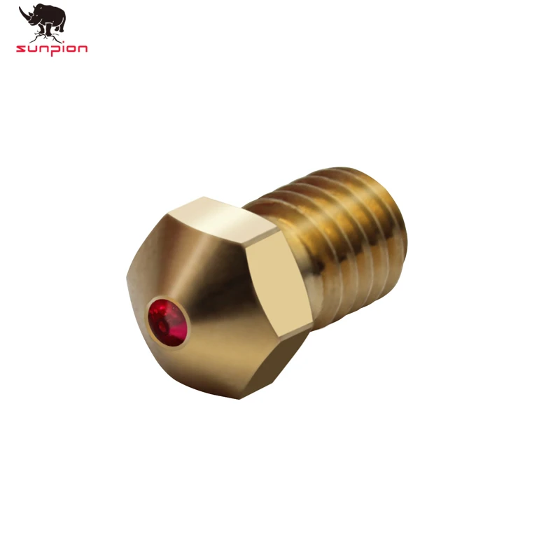 3d printer parts high temperature titanium alloy e3d sapphire ruby nozzle v6 1 75mm nozzles 0 4mm for petg abs pet peek nylo free global shipping