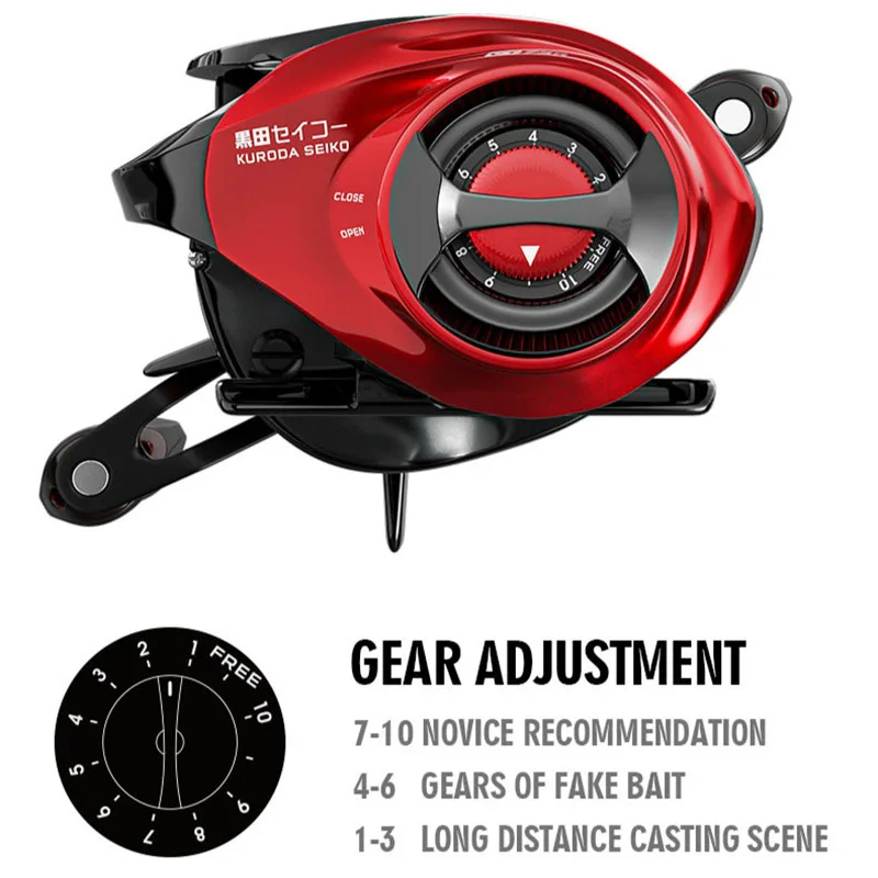 

New Baitcasting Reel High Speed 7.3:1 High Speed Gear Fishing Wheel Fishing Reelmagnetic Brake 10Kg Max Dragspinning Reels