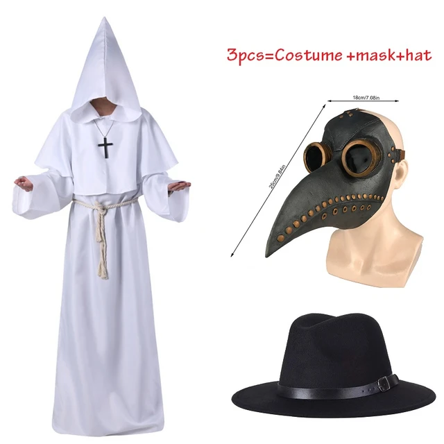 Halloween Medieval Hooded Robe plague 