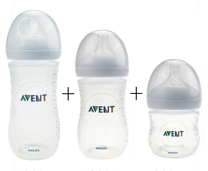 

AVENT Natural Bottles Avent Wide Mouth Feeding bottles 4oz 125ml+9oz 260ml+11oz/330ml 3 Pieces/pack