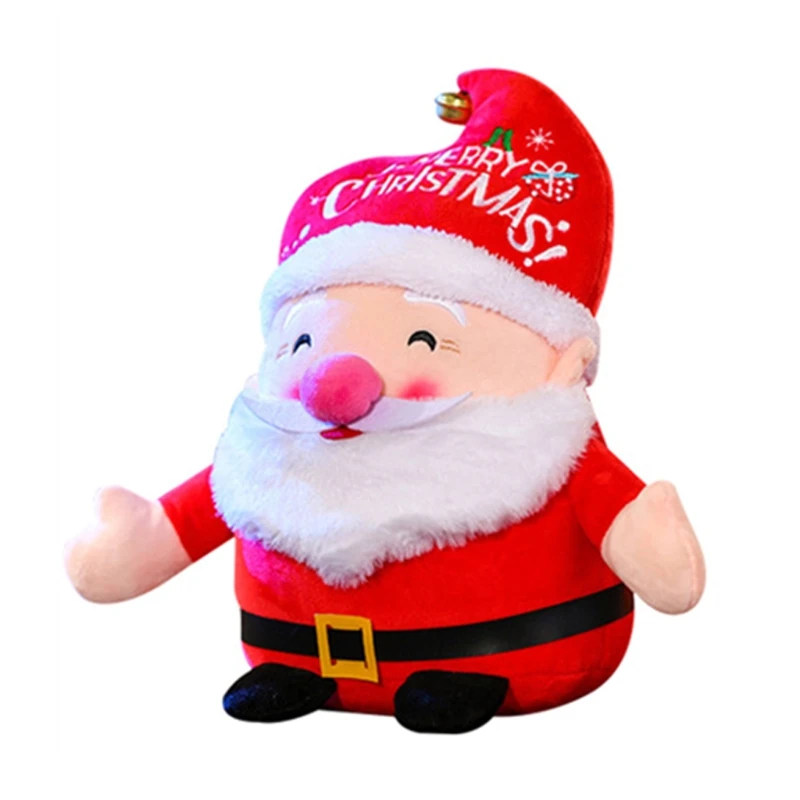 

Stuffed Doll Plush Santa Claus Xmas Doll w/ Suction Cup Lanyard Festival Gift Couch Decors Collectable Figurine for Girl