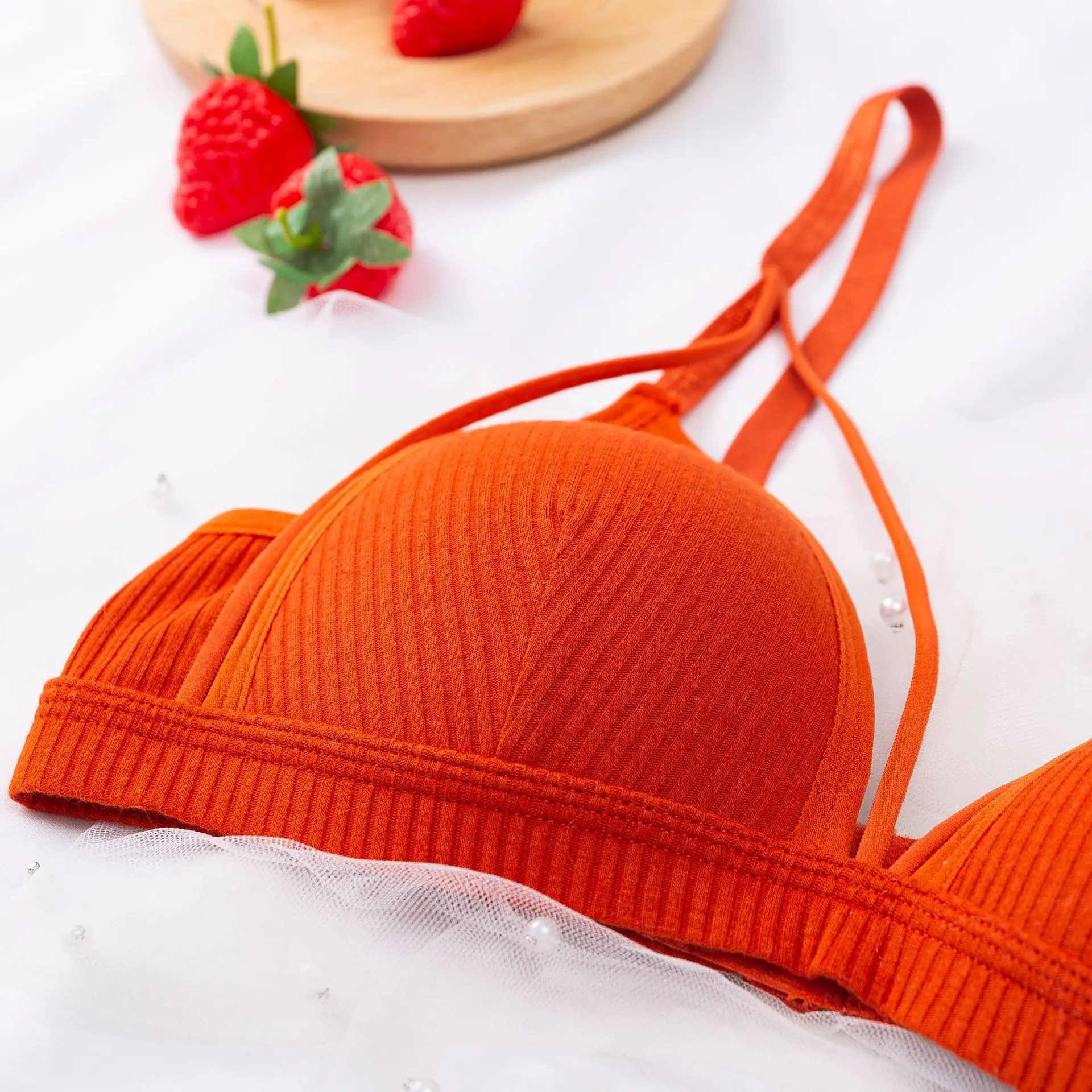 

Women Push up Bra Triangle Cup Padded Bralette Underwear Lingerie Sexy Seamless Lace Brassiere Lingerie Female