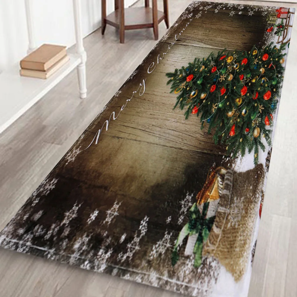 40x120 см 3D Рождественский Санта Клаус противоскользящий кухонный ковер для