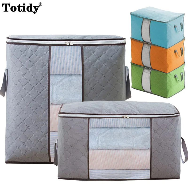 Quilt Folding Storage Bags To Store Clothes Pillow Blanket Closet Organizer Home UnderBed Cover Dustproof Bag Packing Cubes