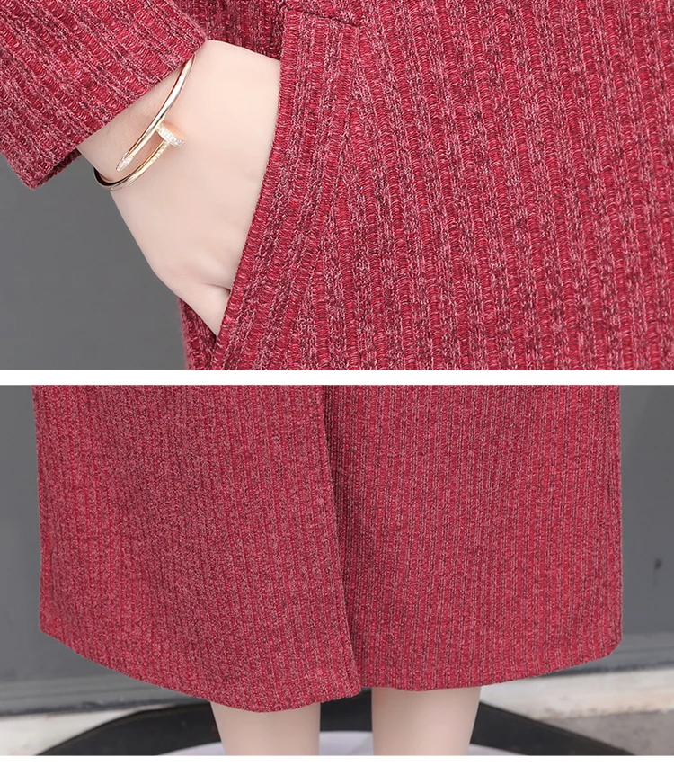 

Mujer Retro Autumn Sweater Coat New Mid-length Long-sleeve Shawl Cardigan Coats Spring Hooded Single-breasted Loose Sweater Z234