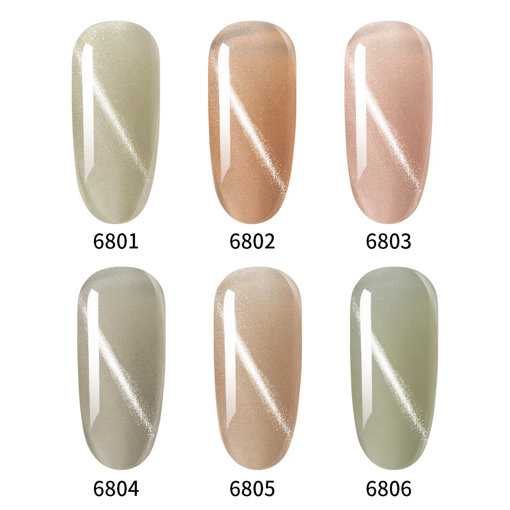 Гель-лак для ногтей Elite99 10 мл ледяной серый кошачий глаз отмачиваемый Магнитный