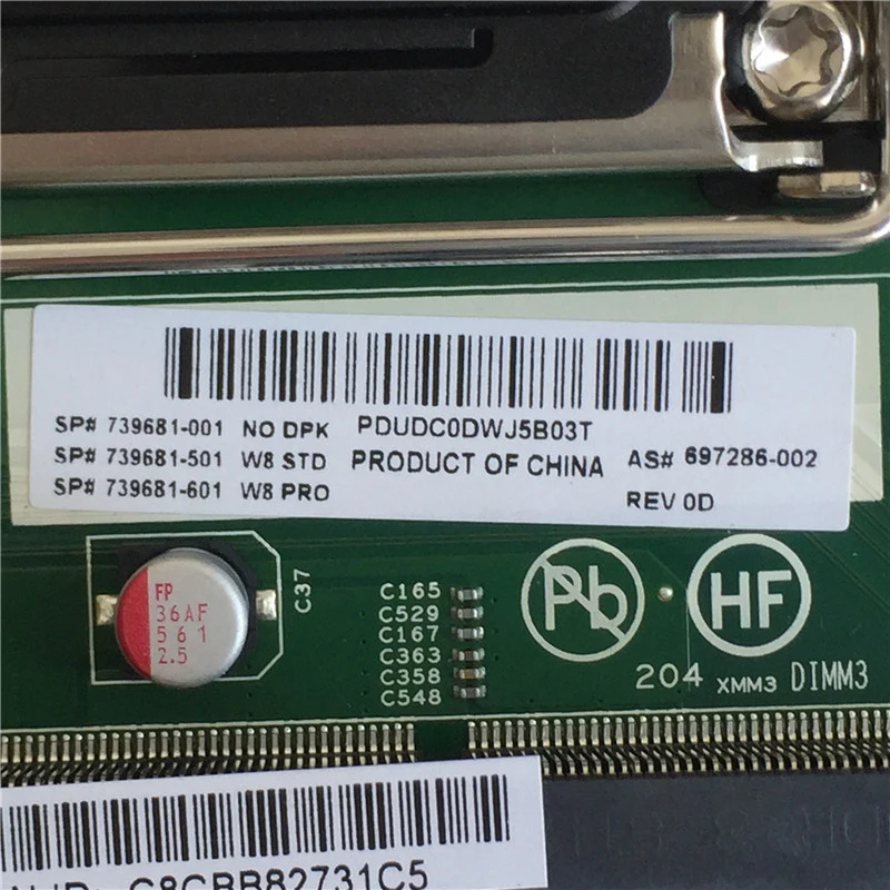 Оригинал для HP ProOne 600 G1 AIO настольная материнская плата MB LGA 115X DDR3 739681-001 739681-501 739681-601