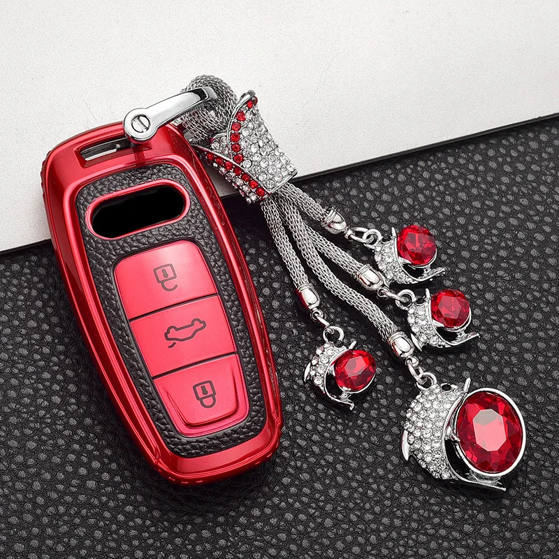 

For Audi A6L A7 A8 C8 Q8 D5 2018 2019 Auto Protector Shell Accessories High quality New Soft TPU Full Cover Remote Car Key Case