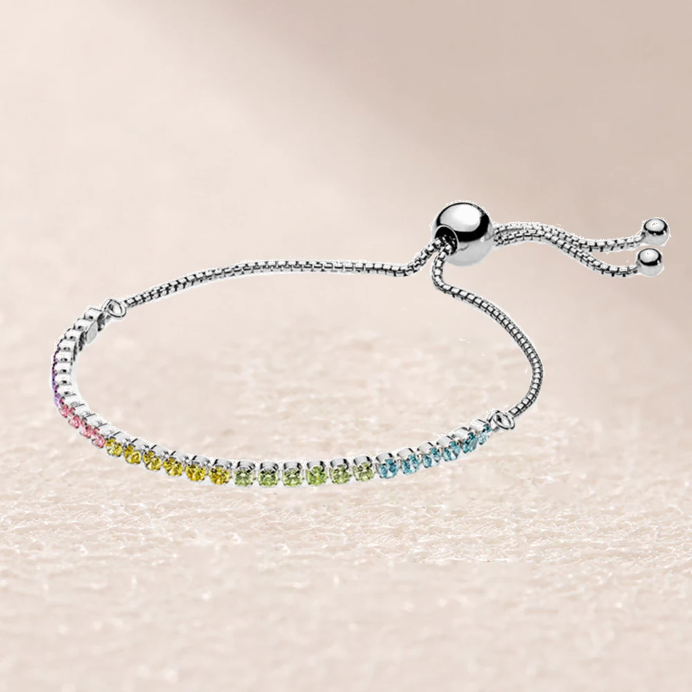 

590524PCZMX-1 Rainbow Sparkling Strand Bracelet