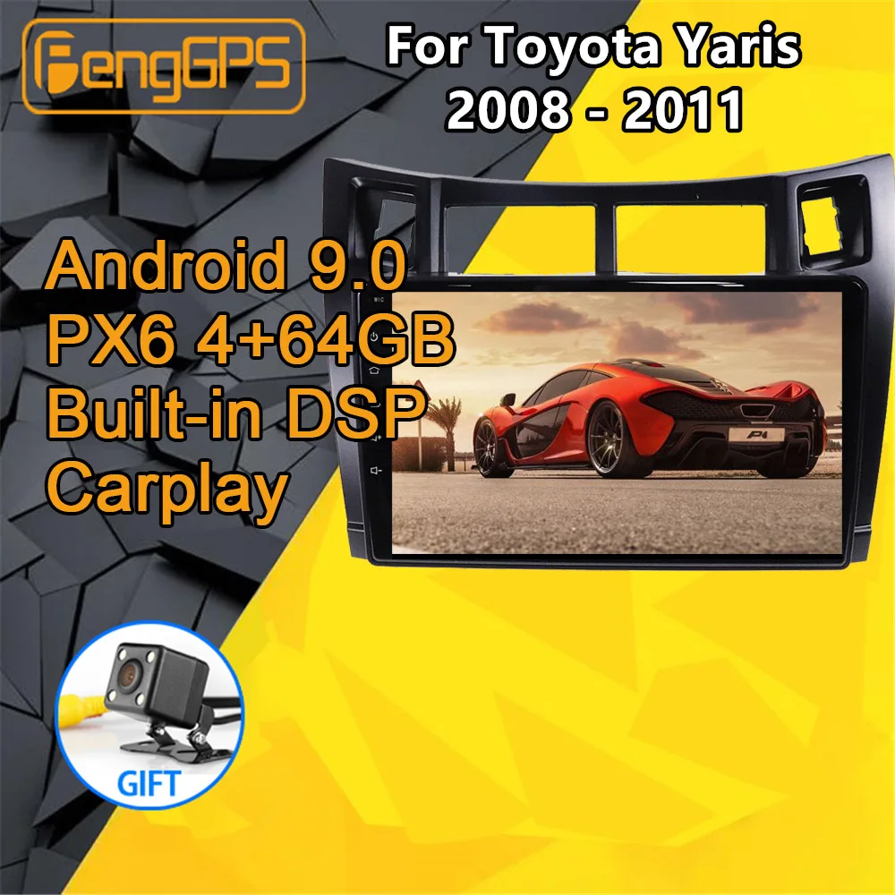 Для Toyota Yaris Android радио 2008 2009 2010 2011 Автомобильный мультимедийный плеер стерео PX6