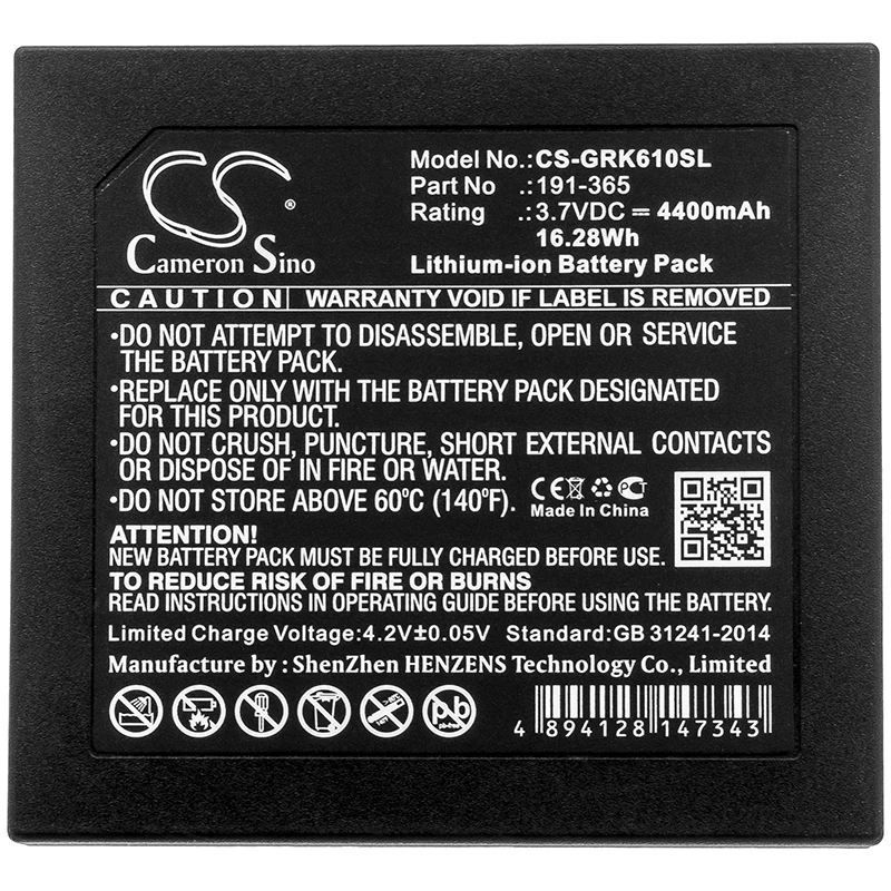 

Аккумулятор Cameron Sino 191-365 для GE Druck IO620 DPI 620/G Druck DPI 620 Genii 4400 мАч