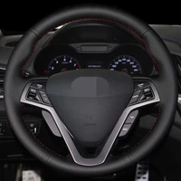 diy black faux leather%c2%a0car accessories steering wheel cover for hyundai veloster 2011 2012 2013 2014 2015 2016 2017