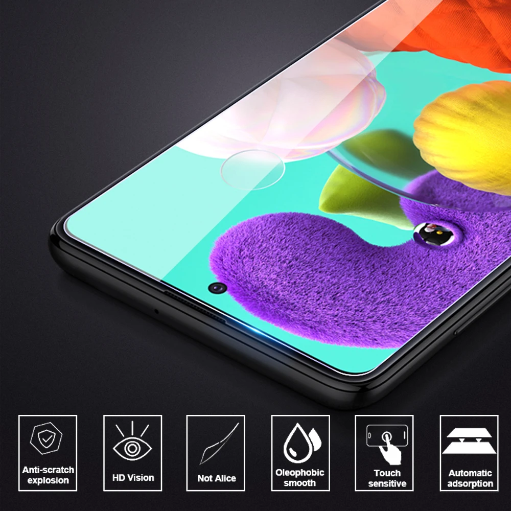 2 в 1 защитное стекло и объектив камеры для Samsung Galaxy A 51 71 защитный чехол с