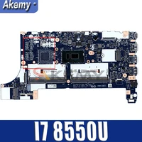 akemy for lenovo thinkpad e480 e580 notebook motherboard ee480 ee580 nm b421 cpu i7 8550u ddr4 100 test work