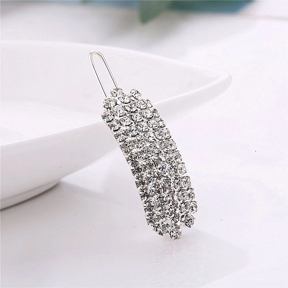 1 шт. заколки для волос с кристаллами и жемчугом женские элегантные в корейском