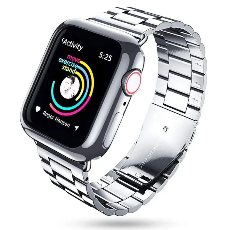 Чехол+ ремешок для наручных часов Apple Watch, версии 44 мм, 42 мм, 40 мм, 38 мм, версия наручных часов iWatch, браслет, 5/4/3/2/1 полная защитная крышка для экрана+ ремешок для часов из нержавеющей стали