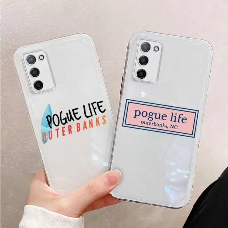 

Outer Banks-Livin' The Pogue Life Phone Case For Xiaomi Mi 11 Ultra Lite 10 Redmi Note 9 8 7 9a K30S K40 Pro Transparent Coque