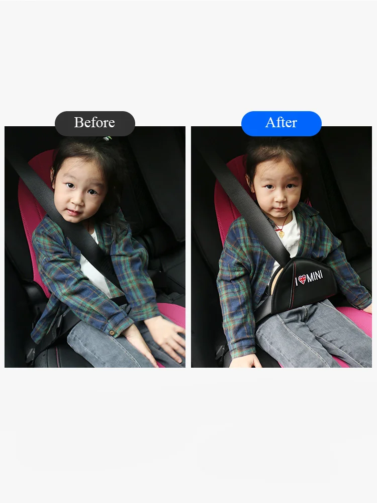 

Child Seat Belt Adjustment Holder Shoulder Cove Child Seatbelt Car Anti-Neck Neck Baby For BMW MINI Cooper Clubman Coutryman