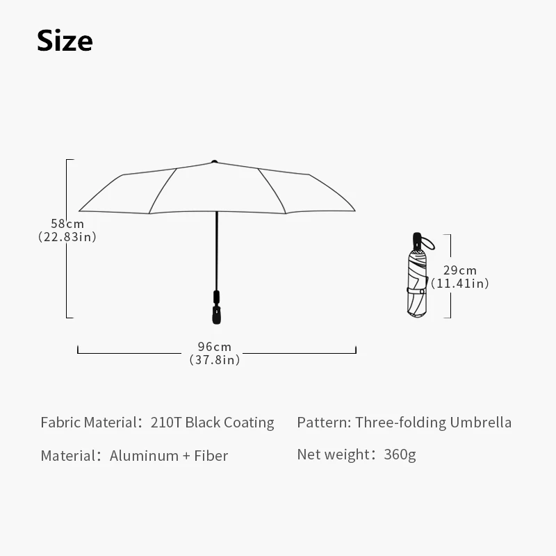 

Solid Color Personalized Sunshade Umbrella Eight-bone Automatic Folding Umbrella Rain And Sun Dual-use Sunscreen Large Umbrella