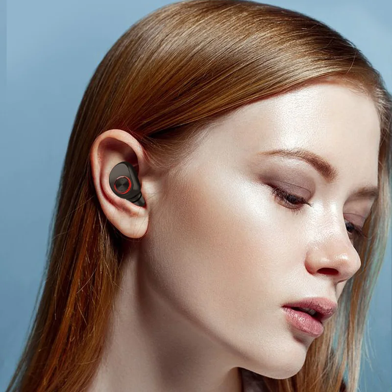TWS Bluetooth Беспроводной наушники Шум шумоподавления громкой связи Bluetooth гарнитура для Беспроводной гарнитура стерео Hi-Fi наушники с зарядный Чехол для мобильного телефона