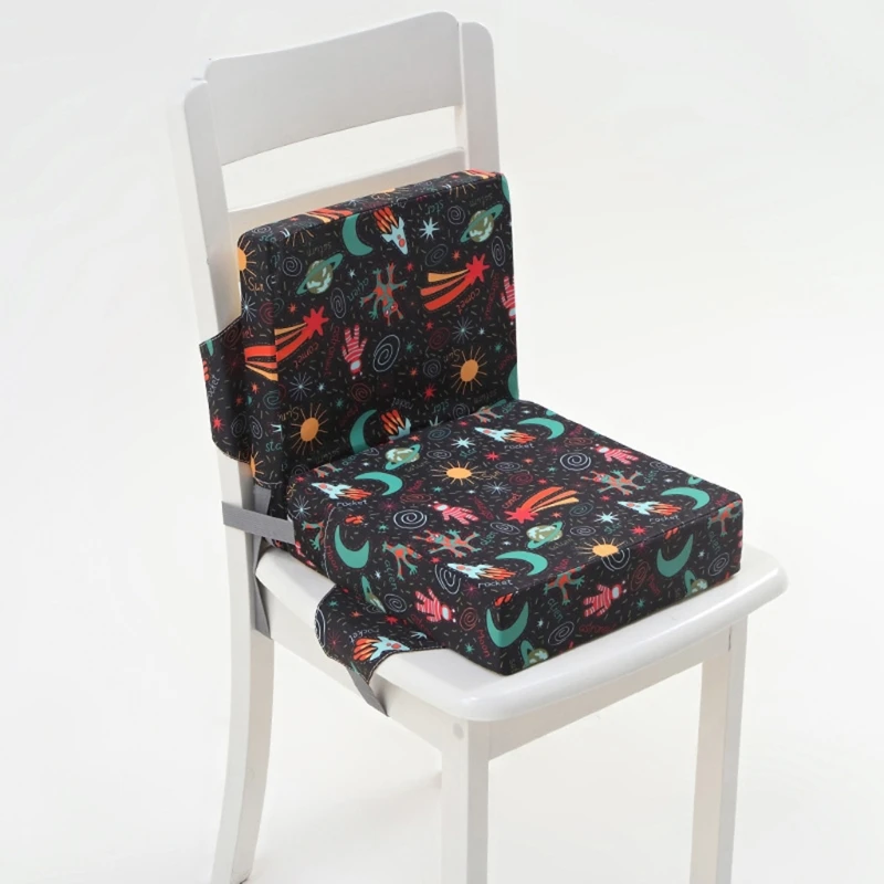 

2 Pcs/Set Anti-Skid Cartoon Printing Dining Children Cushion Increased Pad Adjustable Removable High Chair Booster Mat