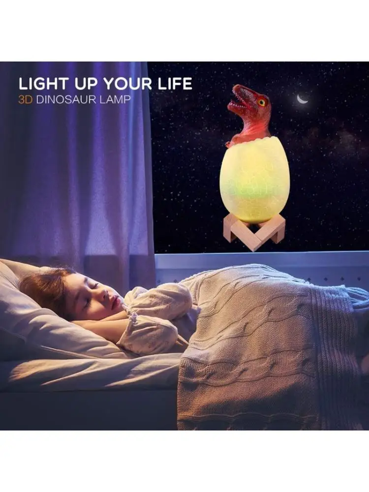 

2020 New 3D Dinosaur Lamp,Decorative 3D Tyrannosaurus Egg Light,Smart Night Light