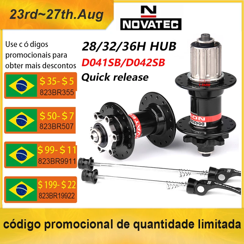 Ступица Novatec D041SB D042SB дисковый тормоз для горного велосипеда с 28/32/36 отверстиями