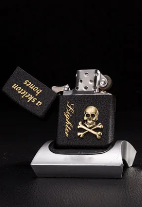 Универсальные матовые зажигалки flints камень бензин матовые масляные зажигалки шлифовальный круг зажигалка Ретро металлический череп зажигалки для сигарет - Цвет: color6