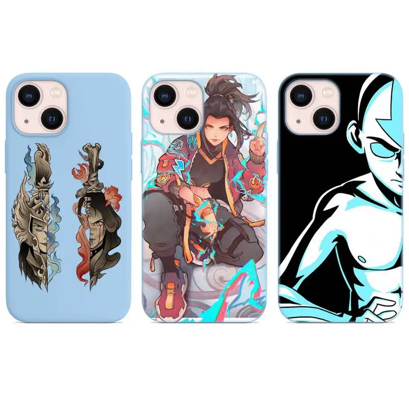 

Avatar The Last Airbender Anime Phone Case Purple Color For iPhone 13 12 11 Mini Pro X XR XS Max 6 7 8 Plus Shell Cover Coque