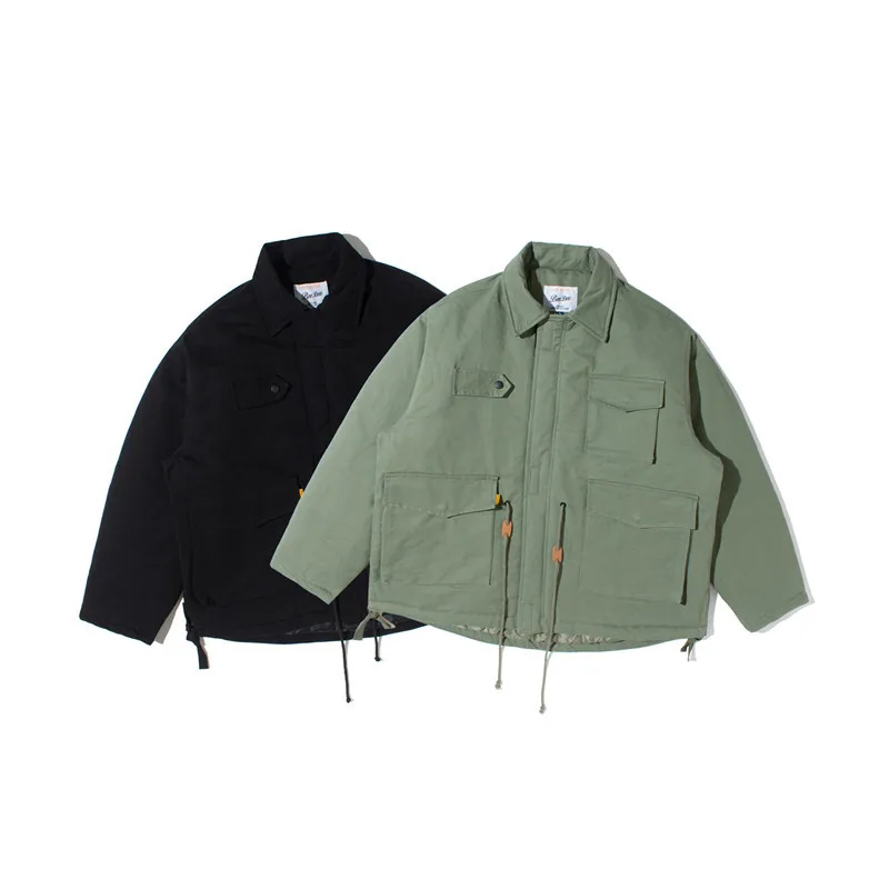 Мужская винтажная рабочая одежда повседневная свободная Толстая хлопковая в