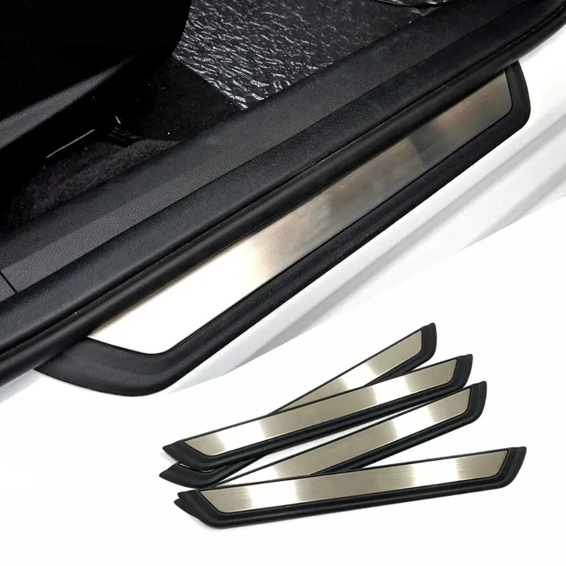 

For Mazda CX-8 CX8 2017 2018 Car Door Sill Scuff Plate Welcome Pedal Protection Stainless Steel Replacement Accessories 4pcs