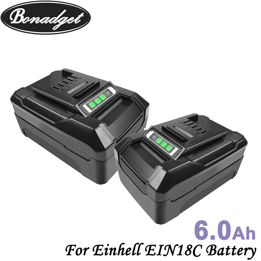 Bonadget 6000 мАч 18В заряжаемый литий-ионный аккумулятор для Einhell EIN18C замена PXBP-300 PXBP-600