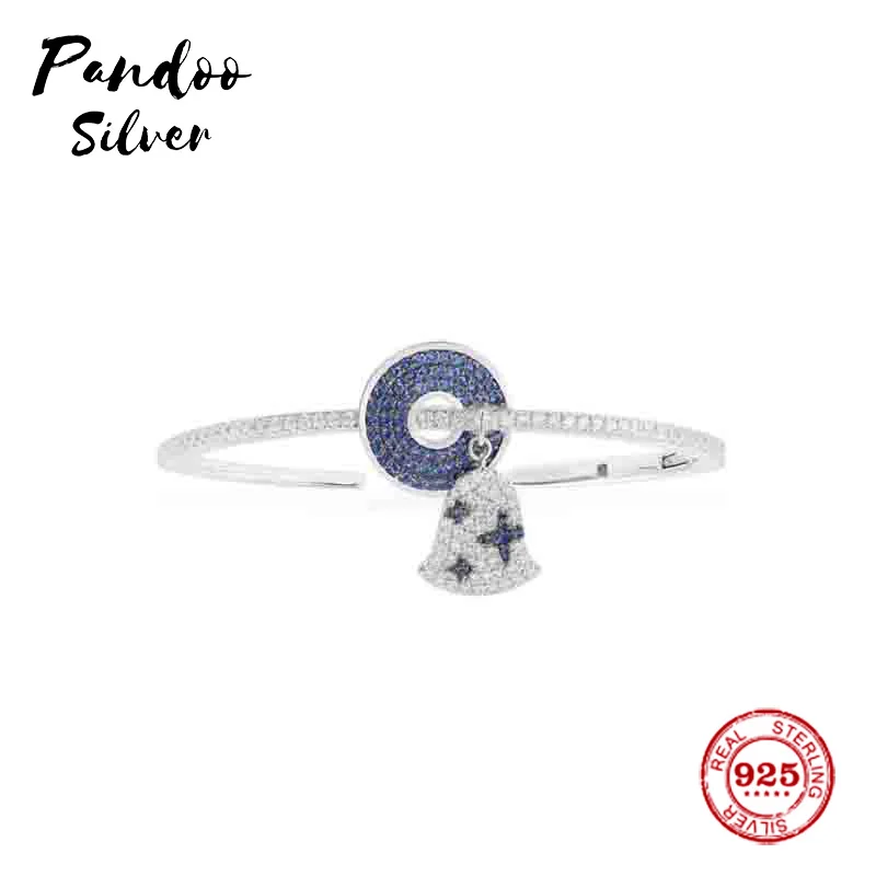 Модные очаровательные стерлингового серебра копия 1:1 серебристый темно синее и