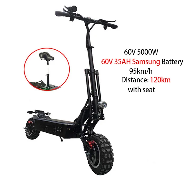 Samsung60V35AH Black 5000 Вт Электрический скутер 95 км/ч высокая скорость 38,5 Ач скейтборд бездорожье Patinete Electrico Adulto Escooter Электрический длинный Ховерборд - Цвет: Samsung60V35AH Black