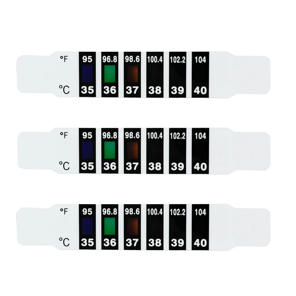 Forehead Head Strip Thermometer Baby Child Adult Body Check Test Temperature Monitoring Liquid Crystal Sticker |