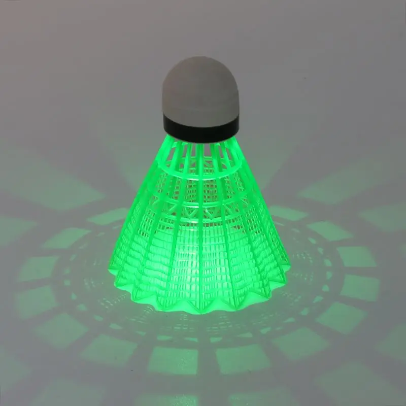 

4pcs Colored Plastic LED Luminous Badminton Dark Night Glow Lighting Shuttlecock
