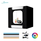 Фотобокс с светильник s 40*40 см 5500K светодиодный Панель, с 5 цветов фона с регулируемой яркостью светильник световой короб для телефона Камера квадратных софтбоксов