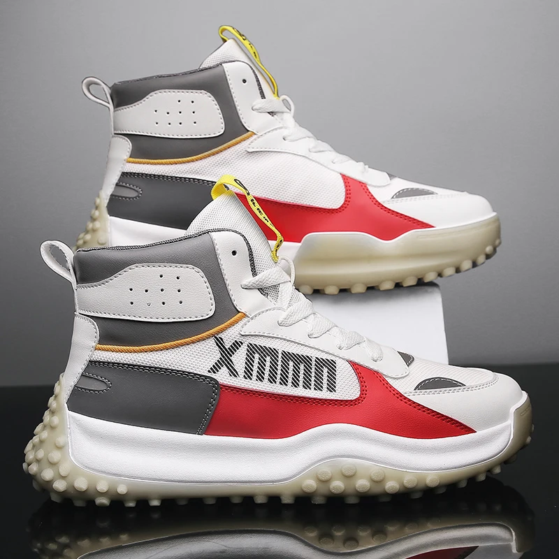 

Мужские ботинки с высоким берцем, зимняя обувь для прогулок, мужские зимние ботинки из натуральной кожи с мехом, водонепроницаемые рабочие ...