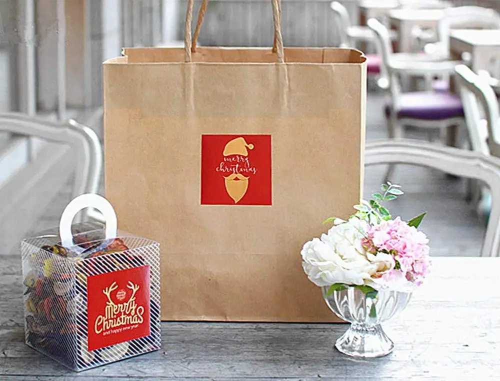 

Christmas Sticker Labels 2 Sheets/pack Adhesive Gift Tags Wrap Tags Labels For Holiday Presents, Scrapbooking, Birthday, Wedding