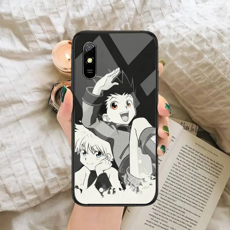

Anime Hunter x Hunters Phone Case Tempered glass For xiaomi Redmi 4X 5 6 6A 8 8SE MIX 2 2S Note 3 4 5 6 7 PLUS PRO