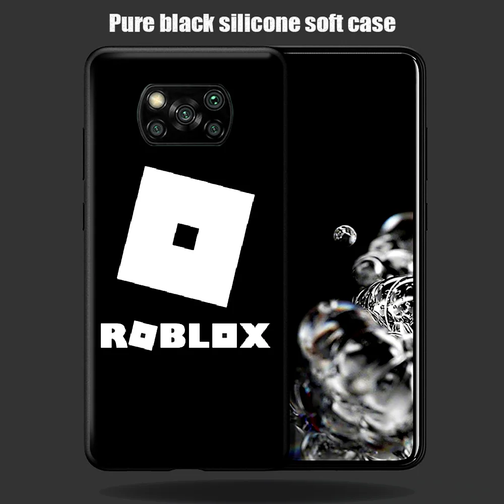

Game Robloxes Phone Case Cover Hull For Xiaomi Mi A2 A3 8 9 SE 9T 10 10T Lite Pro Ultra Poco X3 black Bumper Painting Shell