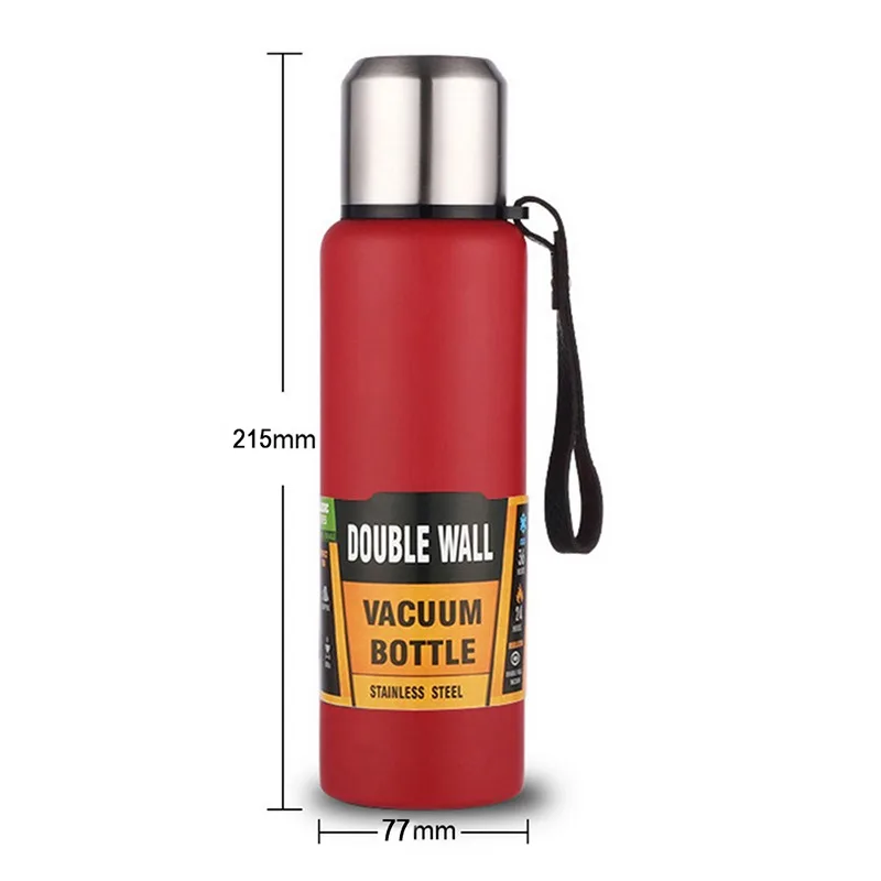 

500/750/800/1000/1500ml Russian Outdoor Thermos Bottle Portable Large Capacity Insulated Cup Military Style Vacuum Flask